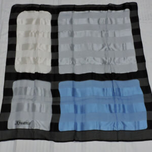 Sjaal zijde(blauw/90cm vierkan