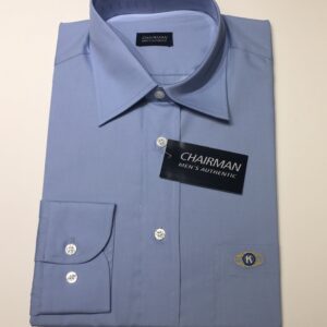 Hemd blauw popel./lm t3 39-40