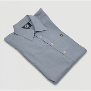 Hemd wit/blauw   /lm t2 37-38