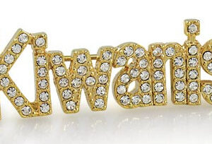 Borstspel kiwanis gold rhinest