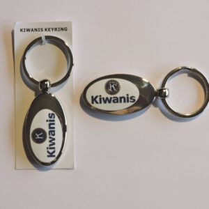 Kiwanis metal keychain oval
