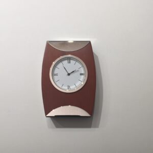 Bureelhorloge hout, red cherry